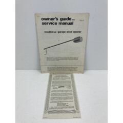 Linear Delta Moore-o-Matic Scout # 604 Garage Door Opener Service Manual 1976