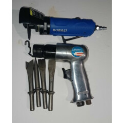 Kobalt SGY-AIR226 3" Cut-Off Pneumatic Cutter W/ Campbell TL1003 Air W/Chisels. 
