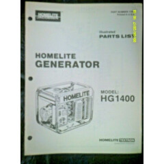 Vintage Original Homelite HG1400 Generator Parts List #17812
