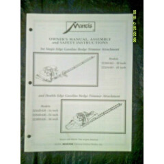 Little Wonder Gas Hedge Trimmer Attachment Owners Manual,Parts List (See Note)