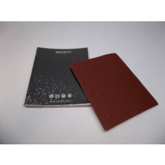 BAOSTC 1/4 sandpaper sheet,4-1/2"*5-1/2" P180,red aluminum oxide 50PACK