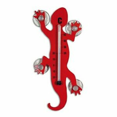 Thermometer environment "Gecko" Lacquered Metal-Pink Colour - 4 Suckers Powerful 