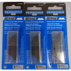 USA MADE 15 Drywall Heavy Duty Utility Knife Blade Refill Personna Brand