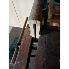 Old Wooden Carpenters Clamp Planer Bench Workshop Tool 
