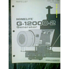 Vintage Original Homelite Generator G-12000-2 Parts List #17380
