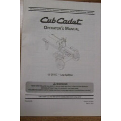 CUB CADET OPERATOR'S MANUAL LS 25 CC - LOG SPLITTER