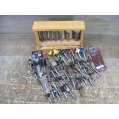 (7)PC FORSTNER BITS & (50) PLUS PRE-OWNED 1/4" ROUTER BITS (CHECK THEM OUT)