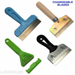 Wall Window Scraper Paper Stripper Filling Putty Knife Changeable Blade Remover