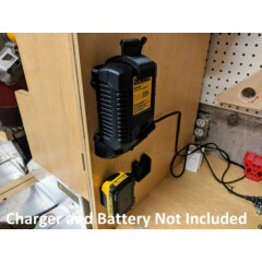 Wall Mount For DeWalt DCB100 Charger with Optional 12v Max Battery Mounts