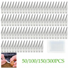 50/300pcs Precision Craft Knife Blades Refill Hobby Knife Blades for Art Carving