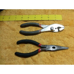 UNBRANDED SLIP JOINT PLIERS AND NEEDLE NOSE SET #MA-120