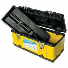 Silverline Tool Box Hard Plastic 470 x 238 x 203 MM Yellow Box Suitcase 450887 