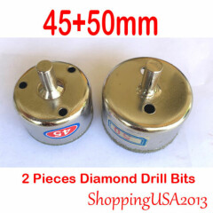 45+50mm Diamond Drill Bis Set Tool Hole Saw Cutter Glass Marble Ceramic Tile