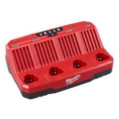 Milwaukee M12 4-Port Sequential Battery Charger 12-Volt Battery Charging Station