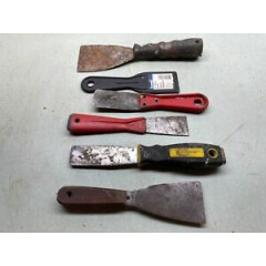Putty Knife Spackle Scraper Drywall Tool Lot Metal Plastic RED DEVIL+