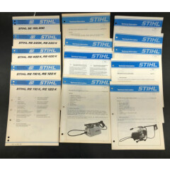 Stihl RE 110 120 220 400 K Pressure Washer Parts List Manual & Tech Info Lot
