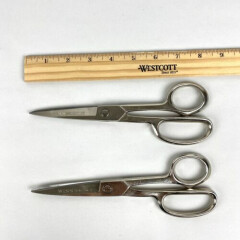 2 Pair of WISS INLAID 1DS Heavy Duty Scissors Industrial Shears B