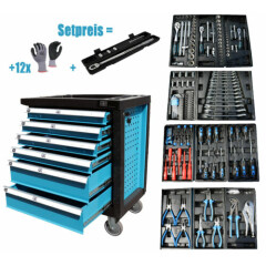 Tool Cart Workshop Trolley Wheeled Trolley-Complete with Tools! 220 PIECES SET! 