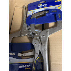 2-IRWIN Vise Grip C-Clamp 11" Locking Pliers with Fast Release-#IRHT82584 New