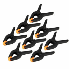 8 X JAK Large 4" Spring Clamps Set Plastic Quick Grip Hold Stall Market Clips
