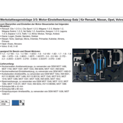 Car Inlay Motor-Adjusting Tool Kit for Renault, Nissan, Opel, Volvo 