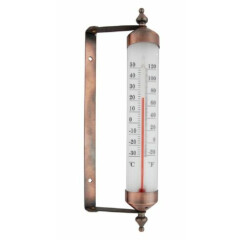 Window Thermometer in retroform, Antique Thermometer Outdoor, Copper 