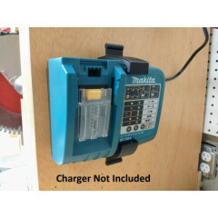 Wall Mount Holder for Makita DC18RA Charger With Optional 18V Battery Mounts