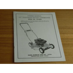 20" Craftsman Rotary lawnmower owners manual model no. 131.91463 sears roebuck
