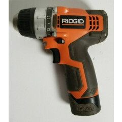 RIDGID R82007 12 VOLT DRILL WITH BATTERY NO CHARGER.