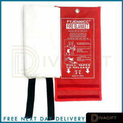 New Quick Release Fire Blanket Large Quick Release Fighting Tabs In Case 1m x 1m