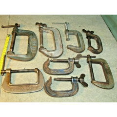 Job lot of 8 small G clamps various brands