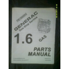Generac PB16000G 1.6 Gas / LP / Natural Gas Engine Parts Manual