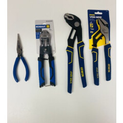 Lot of 4-Hand Tools Irwin Vise-Grips, Kobalt 8" Bolt Cutter & Southwire Pliers 