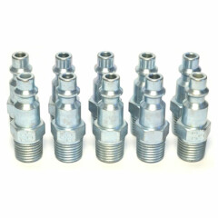 10 Foster M Style Air Hose Fittings 1/4" Male NPT Coupler Plugs USA MADE