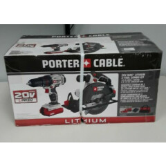 Porter Cable 20V Max Lithium Drill And Circular Saw Combo Kit