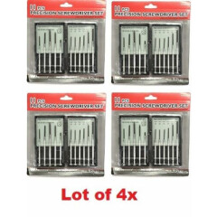 Lot 1x 2x 4x Precision 11 pcs Screwdriver Set Jeweler Watches Slotted Case Tool