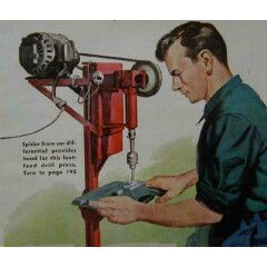 Drill Press foot-feed 1951 HowTo build PLANS from auto parts
