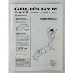 Gold's Gym MAXX StrideTrainer 680 Elliptical Manual
