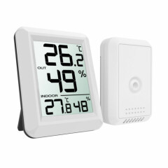 Indoor Outdoor Digital LCD Thermometer_Hygrometer Home Room Temperature Humidity