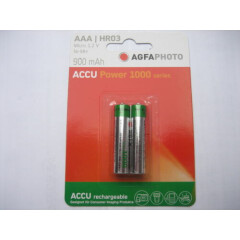 AAA 2x Micro puissance de la Batterie AGFA PHOTO HR03 Nimh-Accu 900mAh