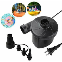 Electric Air Pump - Air Mattress Pump for Inflatable Couch, Bed, Blow up Black