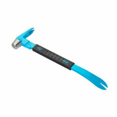 OX Tools 12 Inch Multi Functional Non Slip Pro Claw Bar with Hammer Head, Blue