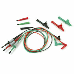 Megger 1007-155 Standard Test Lead Set, 9.5 Plug, Red/Black/Green