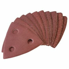 10-60pc ALUMINIUM OXIDE ASSORTED SANDING SHEETS 80mm TRIANGLE MIXED GRIT 40-240