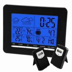 Weather Station 2 Wireless Sensor Humidity Temperature RCC DCF Digital Forecast