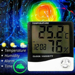 Medidor Digital De Humedad Y Temperatura Ambiental Higrometro Para Interiores US