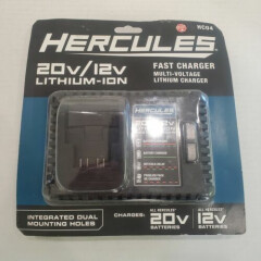 Hercules 20V / 12V Multi Voltage Fast Charger Lithium-Ion Model HC04 Open Box