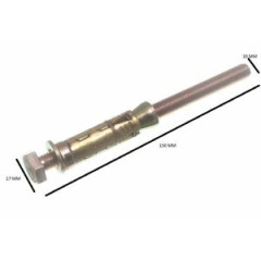 Loose Shield Anchor Bolt M10 Bolt M14 Shield By 135mm Length Yzp Pack Of 4