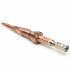 Spiral Drill bits Cobalt Cone Drilling Durable 1/4" Hex Copper Tool Shank Hole