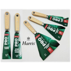 Harris Pro 5pc Paint Scraper Filling Knife Set Professional Stainless Steel Tool